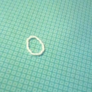 White seed bead ring